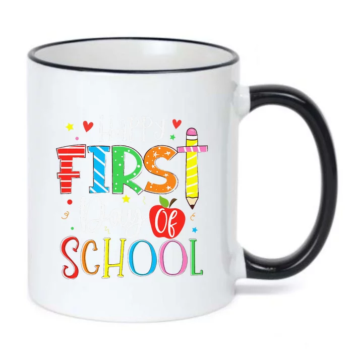 Happy First Day Of School Teacher Back To School Gift Black Color Changing Mug