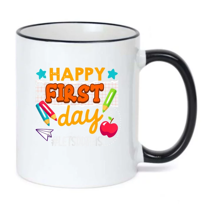 Happy First Day Lets Do This Welcome Back To School Teacher Black Color Changing Mug