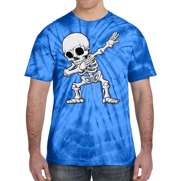 Halloween Funny Dabbing Skeleton Skull Rib Cage Dab Dance Tie-Dye T-Shirt