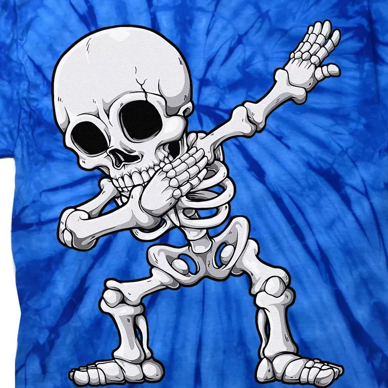 Halloween Funny Dabbing Skeleton Skull Rib Cage Dab Dance Tie-Dye T-Shirt