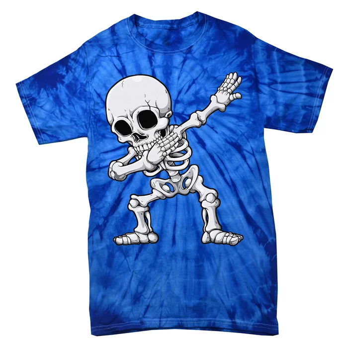 Halloween Funny Dabbing Skeleton Skull Rib Cage Dab Dance Tie-Dye T-Shirt