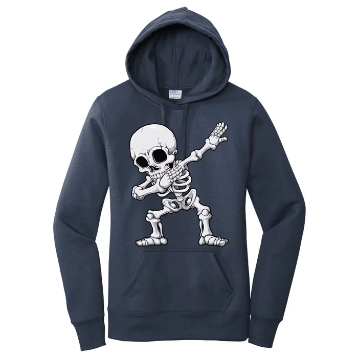 Halloween Funny Dabbing Skeleton Skull Rib Cage Dab Dance Women's Pullover Hoodie