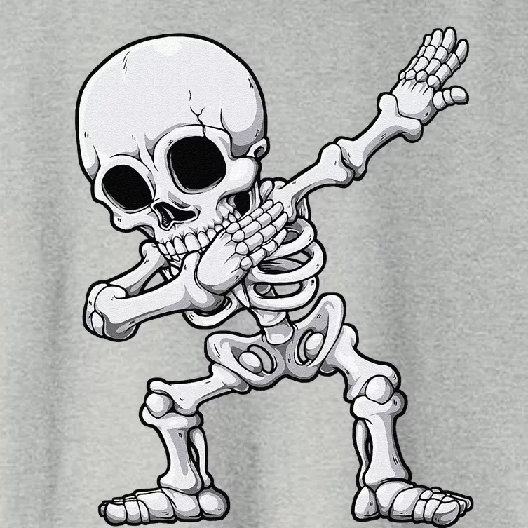 Halloween Funny Dabbing Skeleton Skull Rib Cage Dab Dance Women's Crop Top Tee