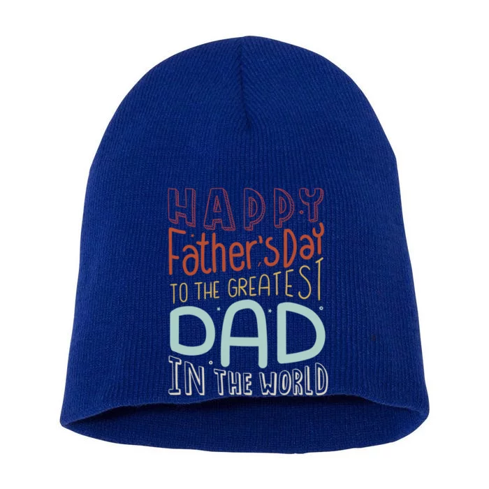 Happy Fathers Day 2024 Funny Best Dad Ever Gift Short Acrylic Beanie