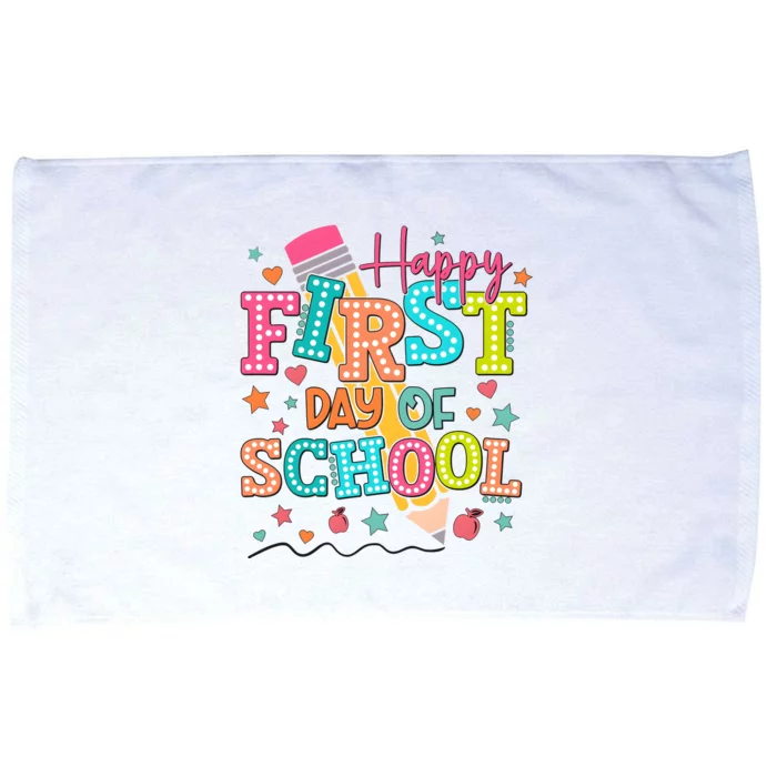 Happy First Day Of School Back To School Microfiber Hand Towel