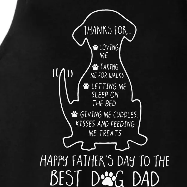 Happy Father Day Best Dog Dad Ladies Tri-Blend Wicking Tank