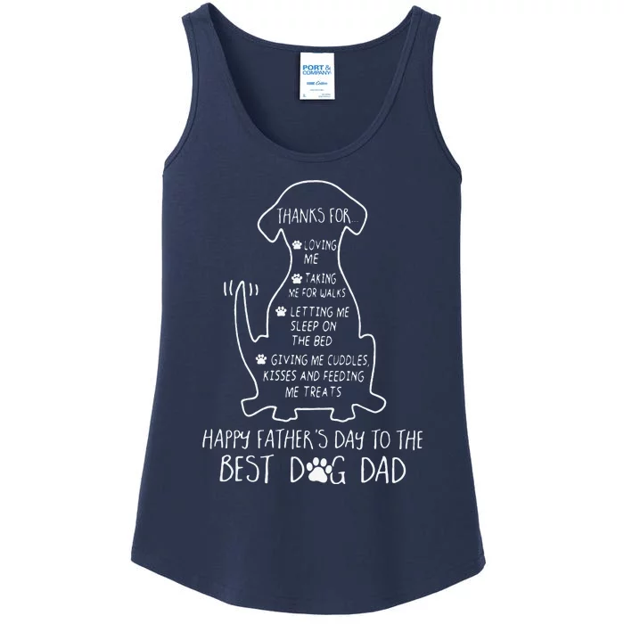 Happy Father Day Best Dog Dad Ladies Essential Tank