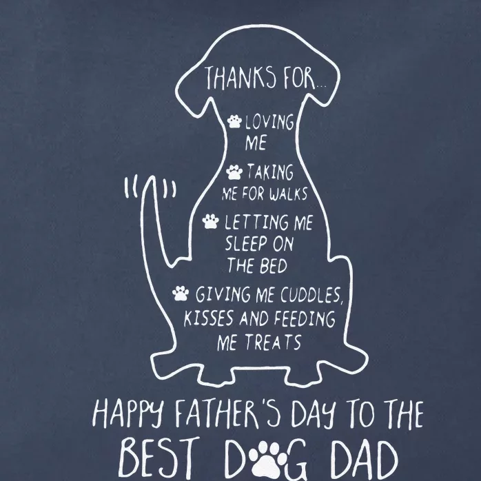 Happy Father Day Best Dog Dad Zip Tote Bag