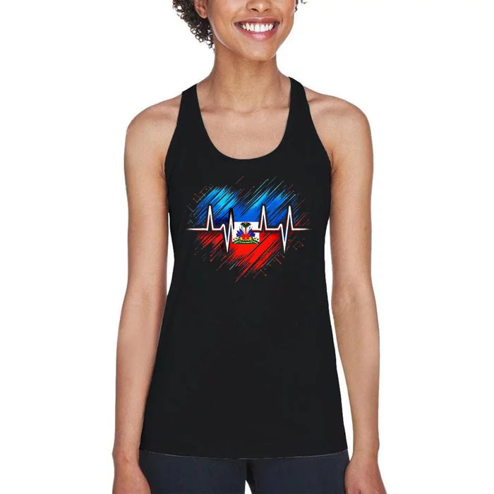 Haitian Flag Day Love Haiti Haitian Haitian Roots Haiti Flag Women's Racerback Tank