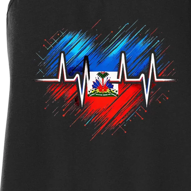 Haitian Flag Day Love Haiti Haitian Haitian Roots Haiti Flag Women's Racerback Tank