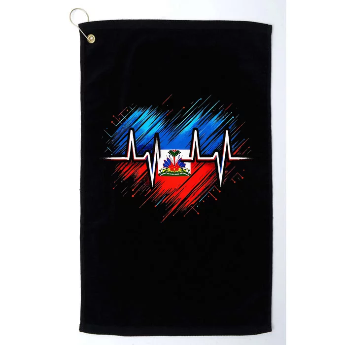 Haitian Flag Day Love Haiti Haitian Haitian Roots Haiti Flag Platinum Collection Golf Towel