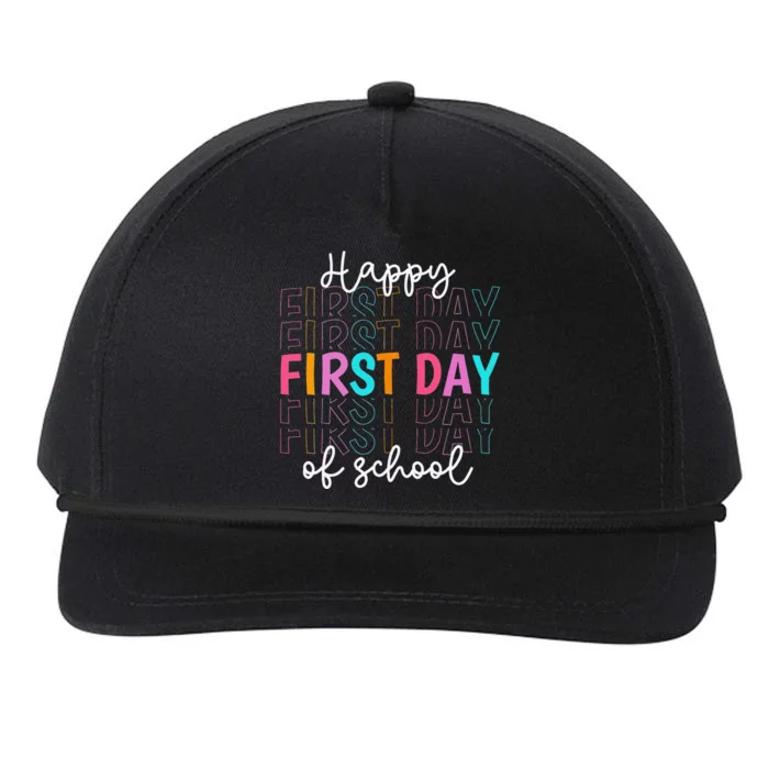 Happy First Day Of School Teachers  Student Snapback Five-Panel Rope Hat