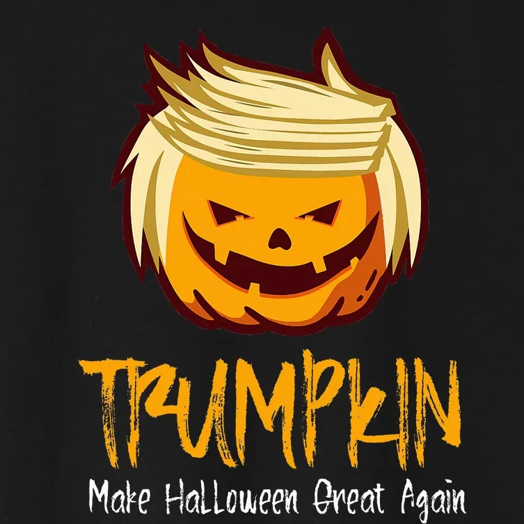 Halloween Funny Donald Trump Costume Idea Women's Crop Top Tee