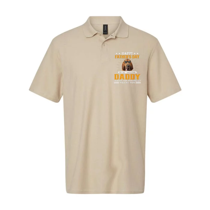 Happy Fathers Day Bloodhound Dog Dad Gifts For Softstyle Adult Sport Polo