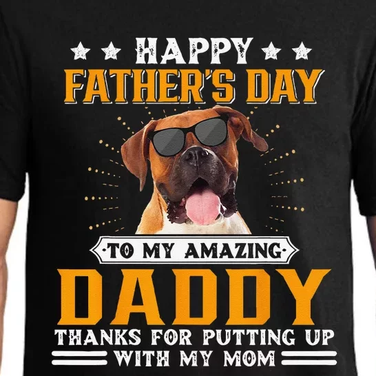 Happy Fathers Day Boxer Dog Dad Gifts For Pajama Set