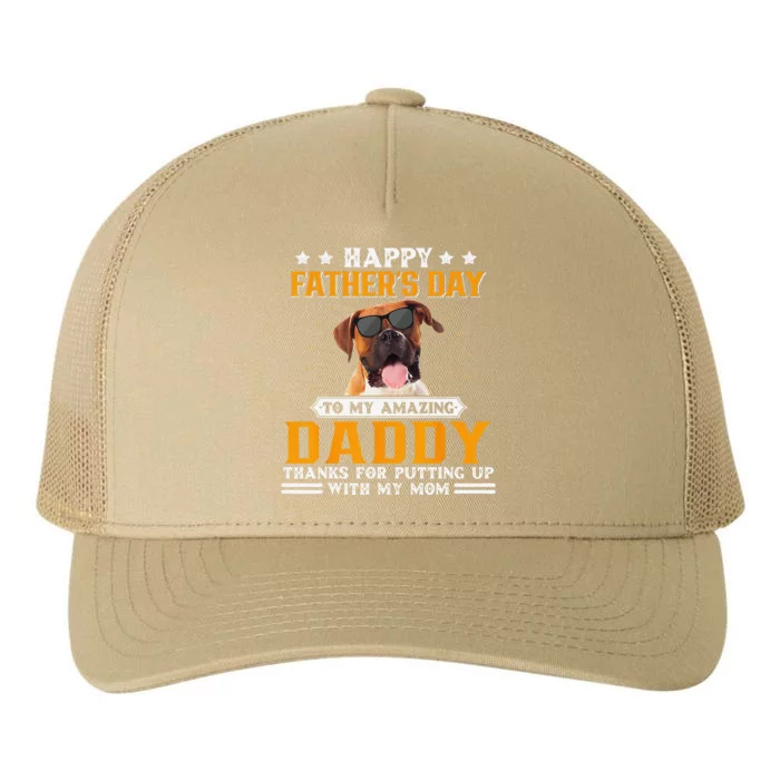 Happy Fathers Day Boxer Dog Dad Gifts For Yupoong Adult 5-Panel Trucker Hat