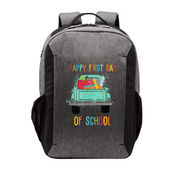 Happy First Day Of School Learning Truck Vector Backpack