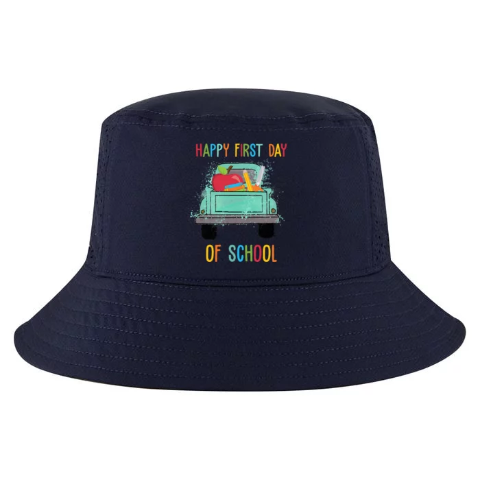 Happy First Day Of School Learning Truck Cool Comfort Performance Bucket Hat