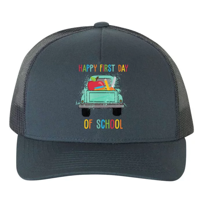 Happy First Day Of School Learning Truck Yupoong Adult 5-Panel Trucker Hat