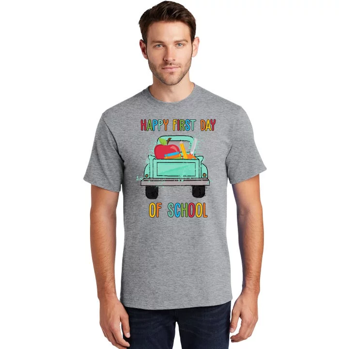 Happy First Day Of School Learning Truck Tall T-Shirt