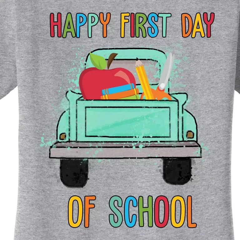 Happy First Day Of School Learning Truck Women's T-Shirt