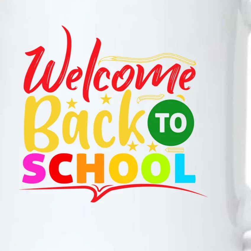 Happy First Day School Back To School Cute Teacher Great Gift Black Color Changing Mug