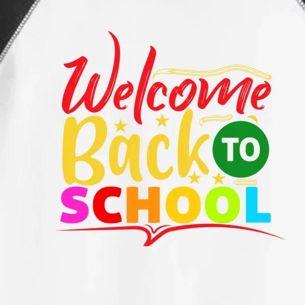 Happy First Day School Back To School Cute Teacher Great Gift Toddler Fine Jersey T-Shirt