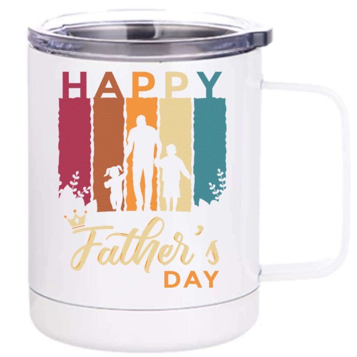 Happy Fathers Day Father Dad Daddy Fathers Day Front & Back 12oz Stainless Steel Tumbler Cup