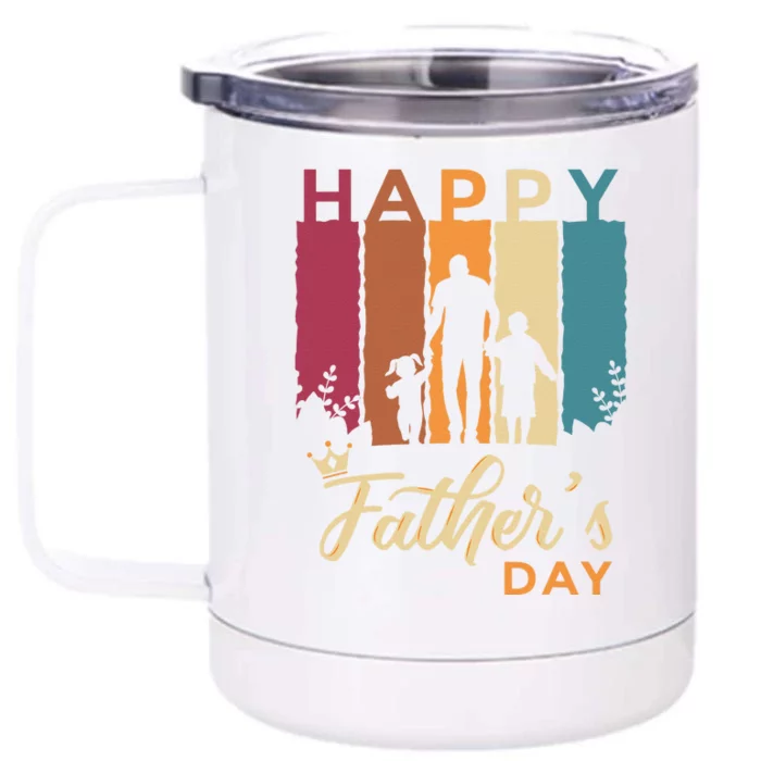 Happy Fathers Day Father Dad Daddy Fathers Day Front & Back 12oz Stainless Steel Tumbler Cup