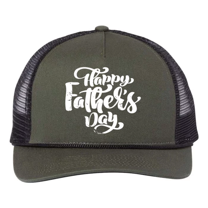 Happy Father's Day Gift For Dad Retro Rope Trucker Hat Cap