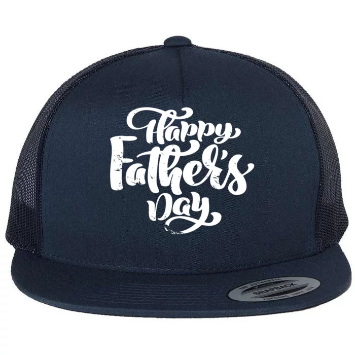 Happy Father's Day Gift For Dad Flat Bill Trucker Hat