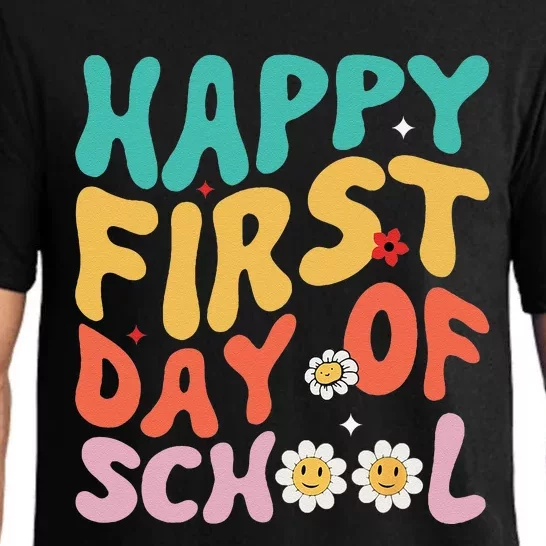 Happy First Day Of School Teachers Back To School Funny Pajama Set