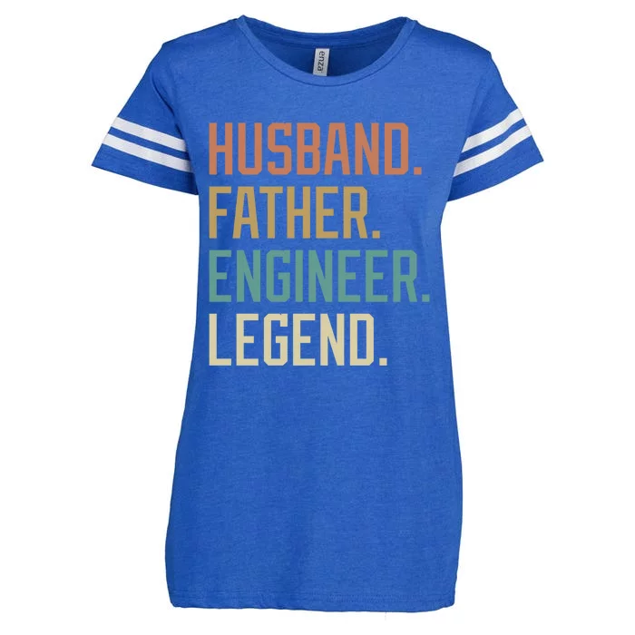 Husband Father Engineer Legend Fathers Day Birthday Gift Enza Ladies Jersey Football T-Shirt