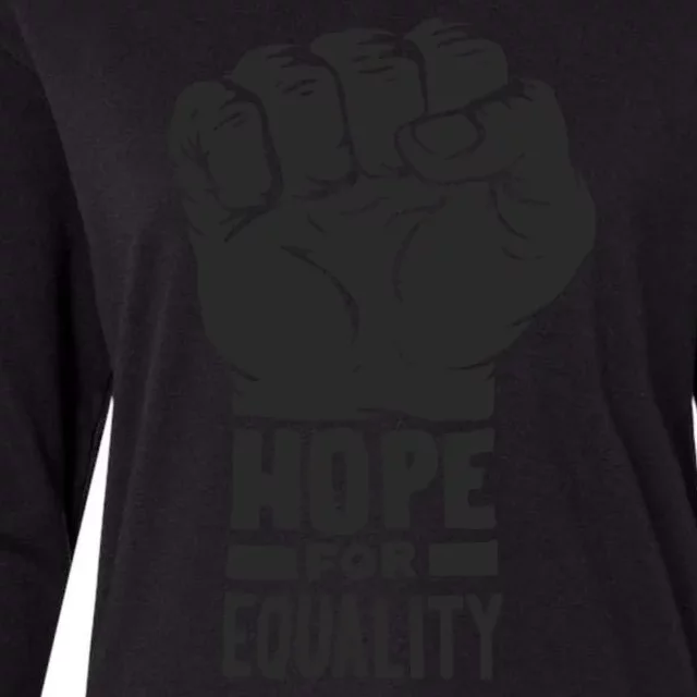 Hope For Equality Black History Month Womens Cotton Relaxed Long Sleeve T-Shirt