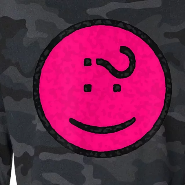 Happy Face Emoticon Funny Graphic for Teens Cropped Pullover Crew