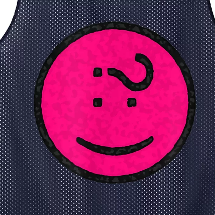 Happy Face Emoticon Funny Graphic for Teens Mesh Reversible Basketball Jersey Tank