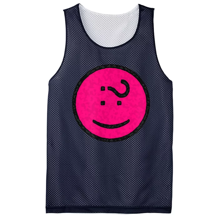 Happy Face Emoticon Funny Graphic for Teens Mesh Reversible Basketball Jersey Tank