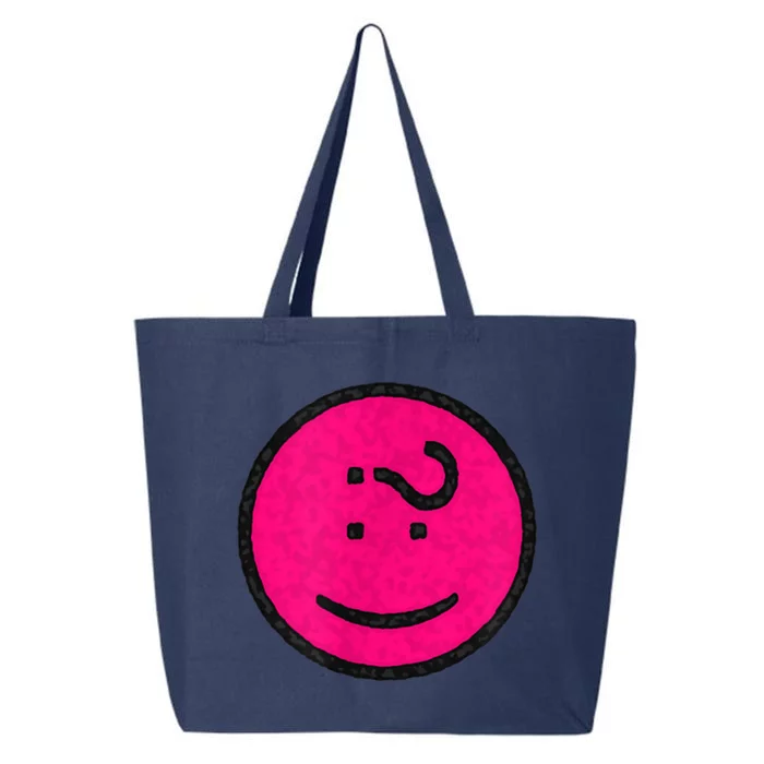 Happy Face Emoticon Funny Graphic for Teens 25L Jumbo Tote