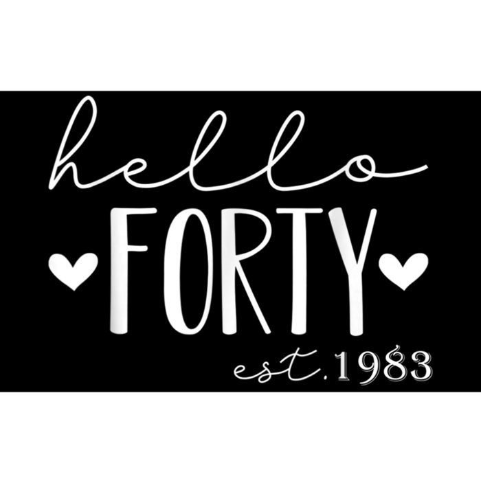 Hello Forty Est 1983 40 Years Old 40th Birthday for Wom.e.n Bumper Sticker