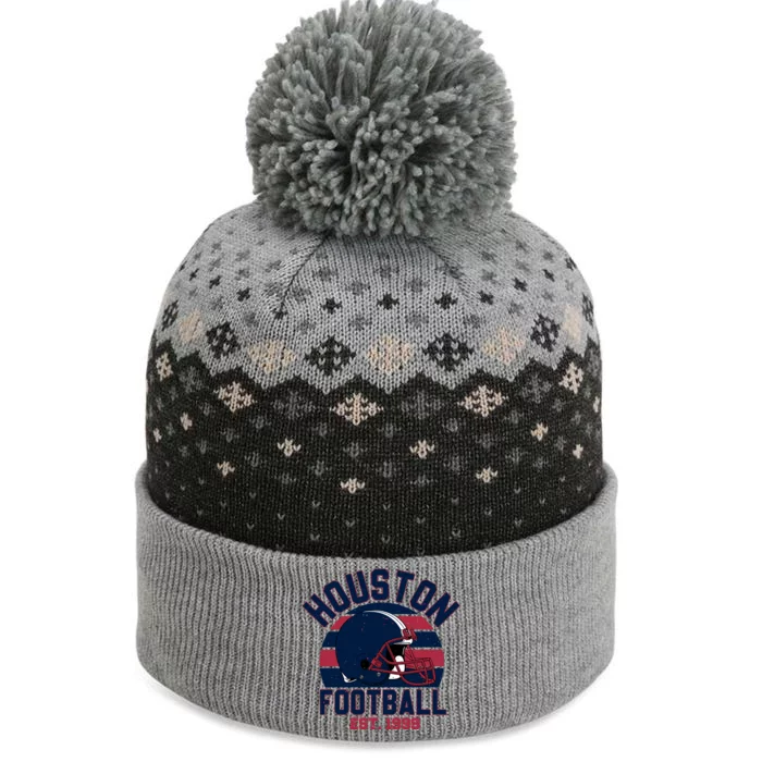 Houston Football Est 1999 Team Supporter The Baniff Cuffed Pom Beanie