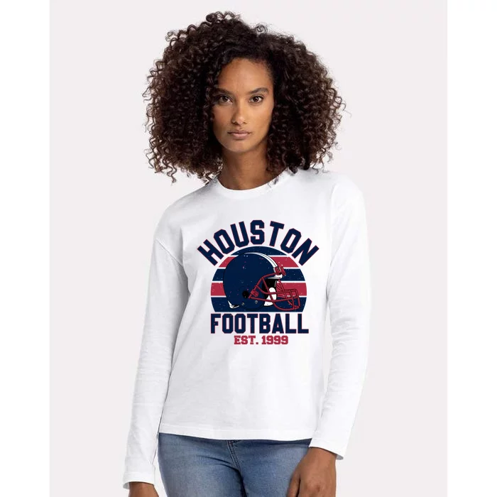 Houston Football Est 1999 Team Supporter Womens Cotton Relaxed Long Sleeve T-Shirt