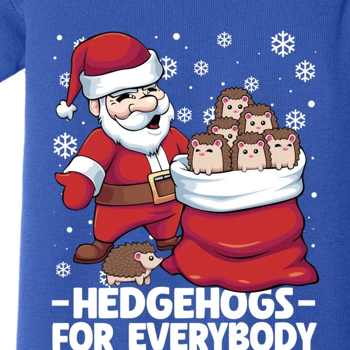 Hedgehogs For Everybody Santa Christmas Hedgehog Funny Cool Gift Baby Bodysuit