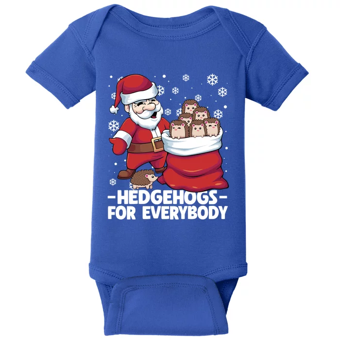 Hedgehogs For Everybody Santa Christmas Hedgehog Funny Cool Gift Baby Bodysuit