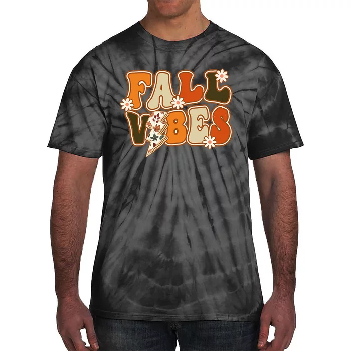 Hello Fall Floral Retro Vibes Tie-Dye T-Shirt