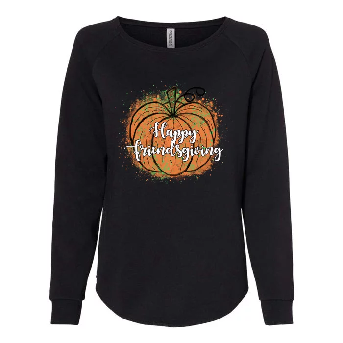 Happy Friendsgiving Fall Pumpkin Gift Womens California Wash Sweatshirt