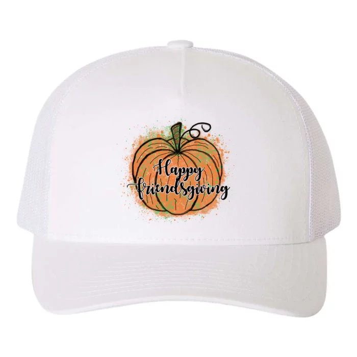 Happy Friendsgiving Fall Pumpkin Gift Yupoong Adult 5-Panel Trucker Hat