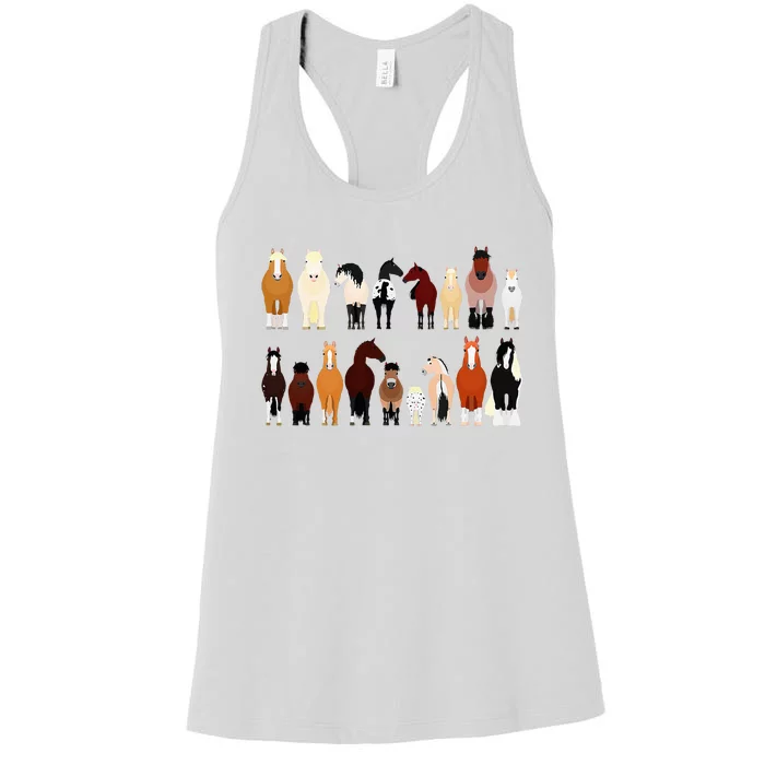 Horse Farm Farming Riding Horse Horseback For Women Women's Racerback Tank