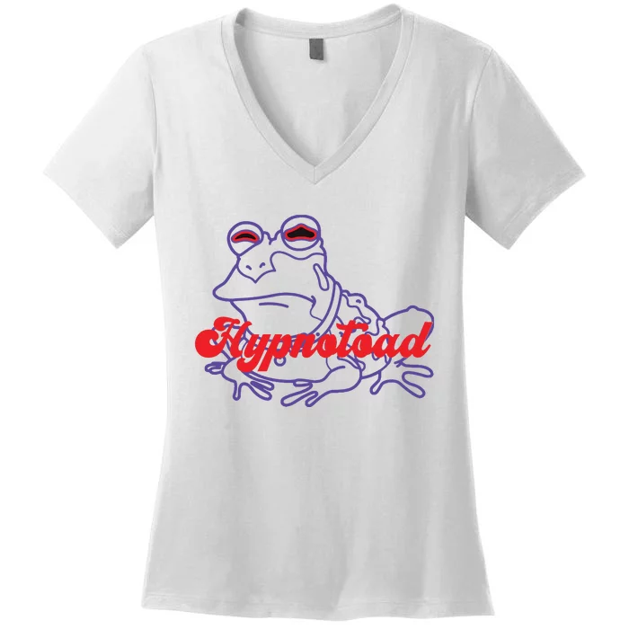 Hypnotoad Funny Frog Football Coach Women's V-Neck T-Shirt