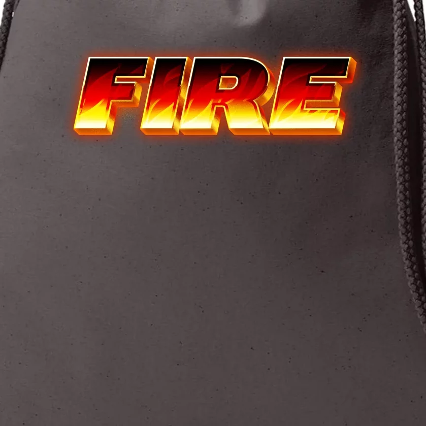 Hot Fire Flames Drawstring Bag