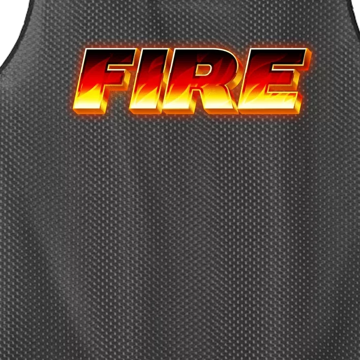 Hot Fire Flames Mesh Reversible Basketball Jersey Tank